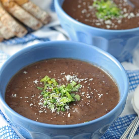 3 Ingredient Black Bean Soup