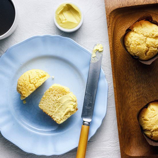 Sweet corn polenta muffins