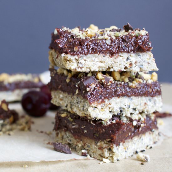 Black Sesame Cherry Chocolate Bars
