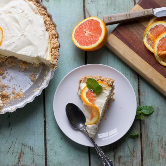 Frozen orange creamsicle pie