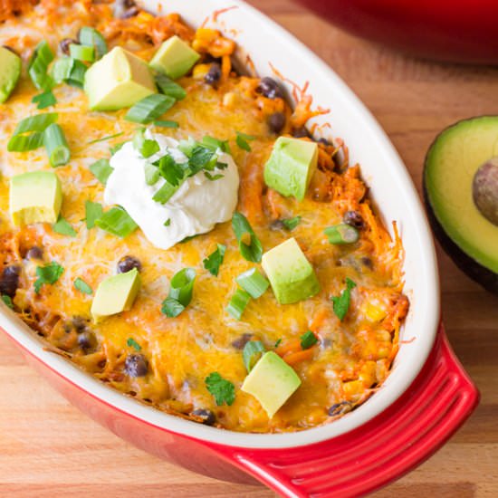 Sweet Potato Enchilada Casserole