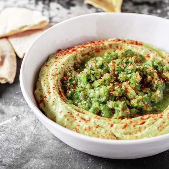 Avocado Hummus & Salsa Verde