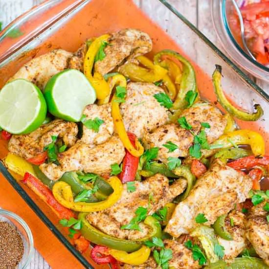 Oven Baked Chicken Fajitas