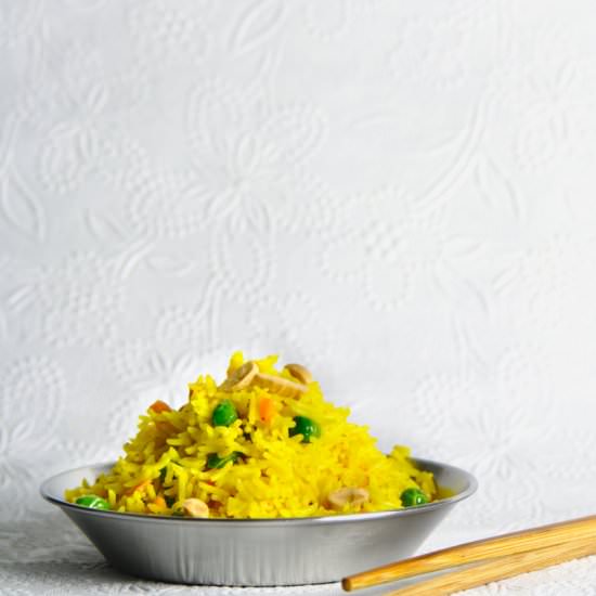 Vegetable Rice with Saffron