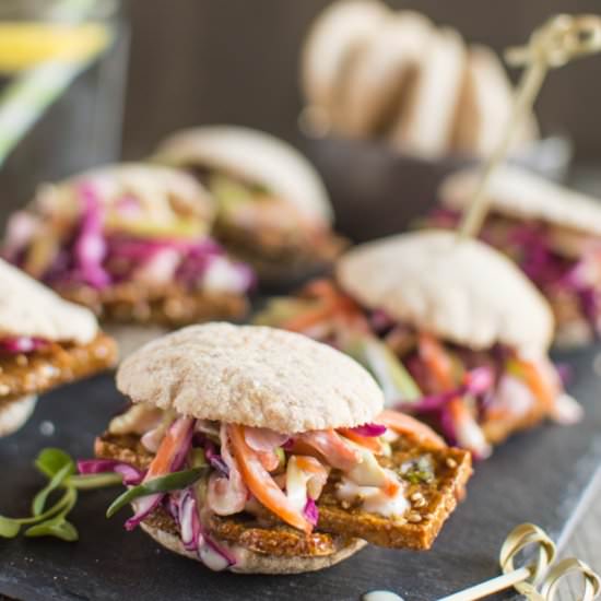 Crispy Tofu Sliders & Miso Aioli