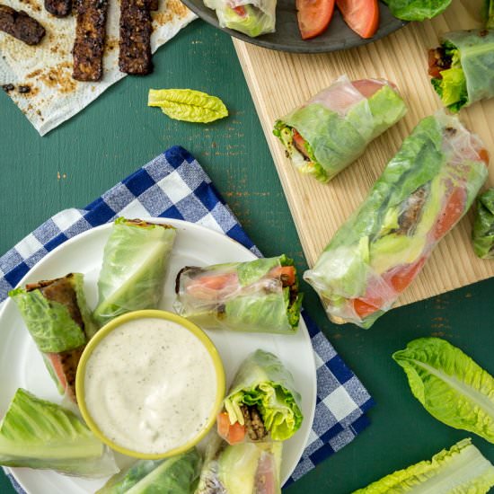 Vegan BLT Spring Rolls with Avocado