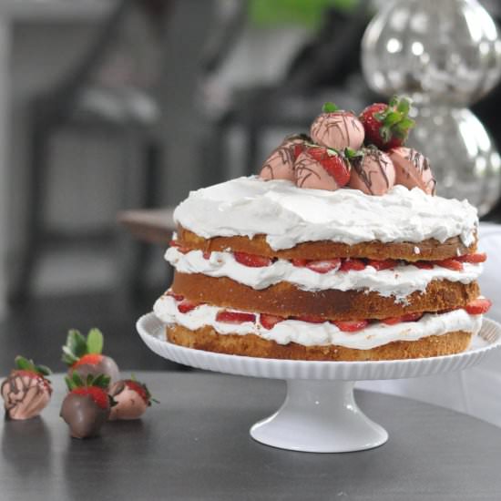 Strawberries & Cream Dream Cake
