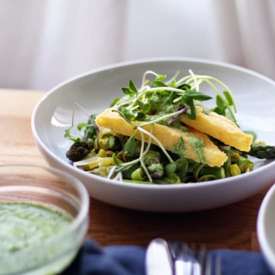 Crispy Polenta Wedges