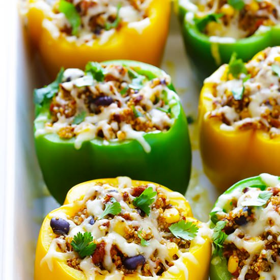 5-Ingredient Quinoa Stuffed Peppers