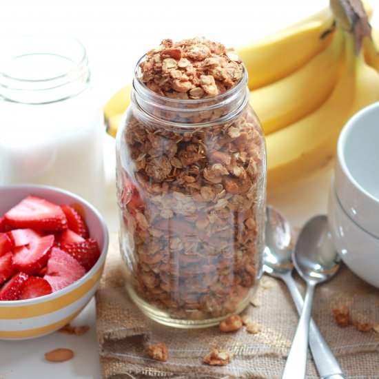 Banana Coconut Cashew Granola
