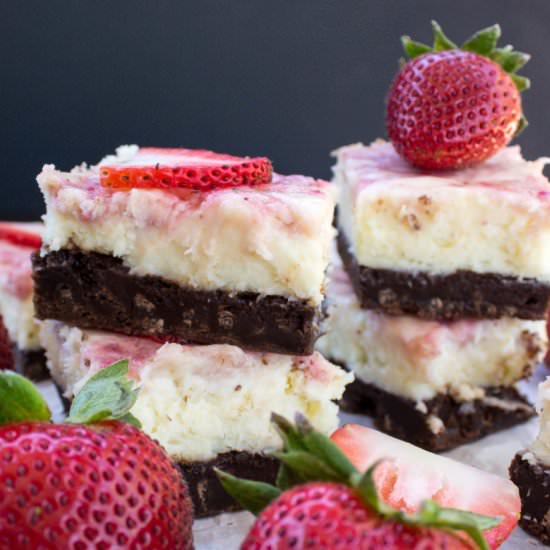 Strawberry Cheesecake Brownies
