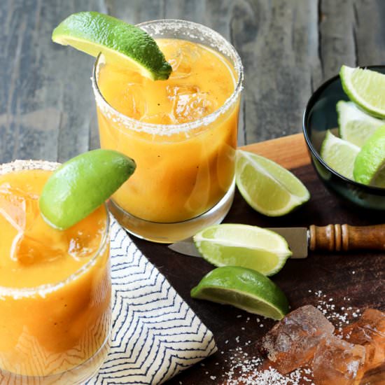Grilled Mango Habanero Margaritas
