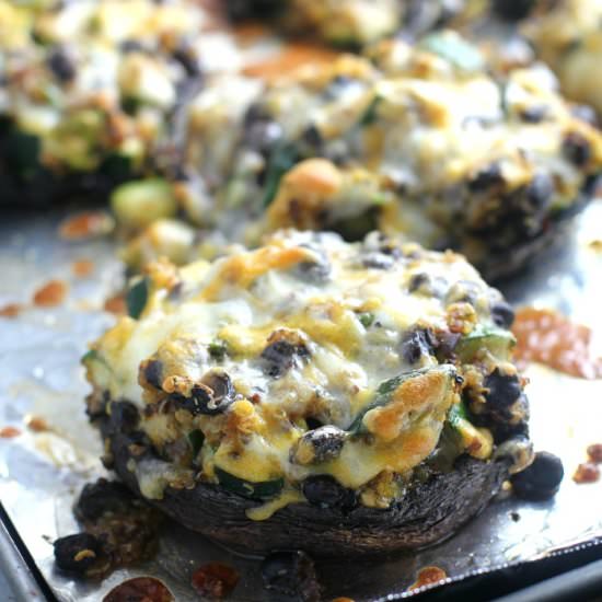 Mexican Quinoa Stuffed Portobello