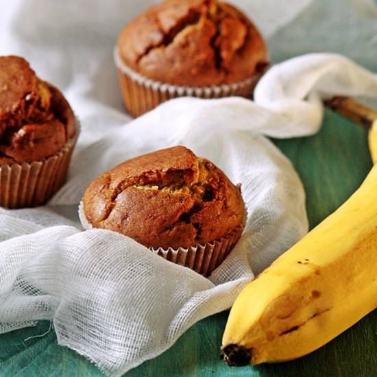 Vegan Gluten-Free Banana Muffins