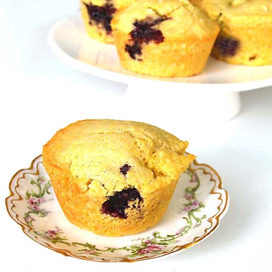 Blackberry Corn Muffins