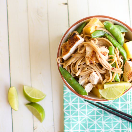Chicken & Pasta with Peanut Sauce