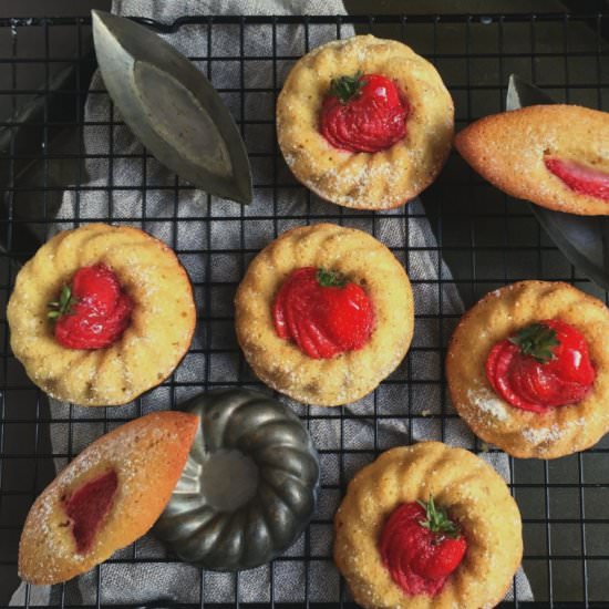 Strawberry & Pistachio Financiers