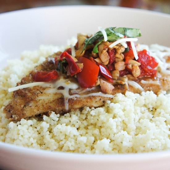Breaded Chicken and Pepper Mushroom