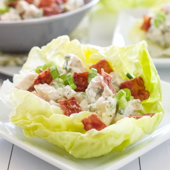 Chicken, Bacon, Ranch Lettuce Cups