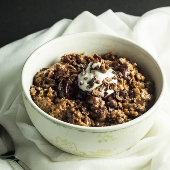 Black Forest Cake Oatmeal