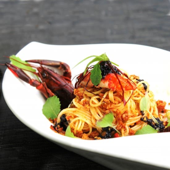 Spaghetti Pasta Bottarga Crayfish