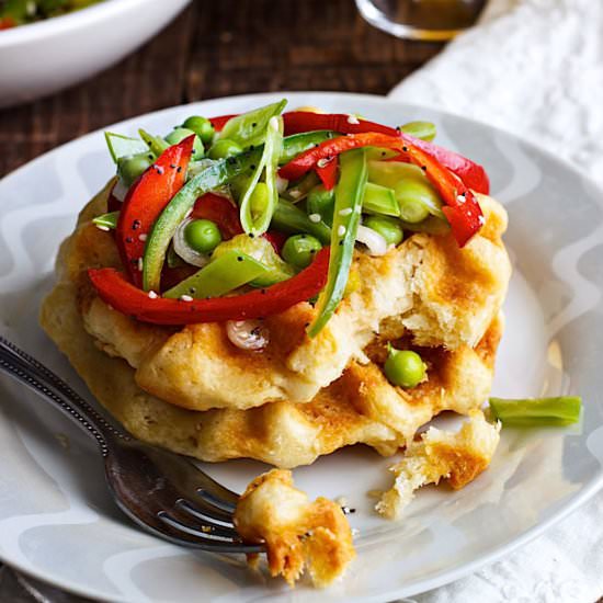 Spring Salad Waffles