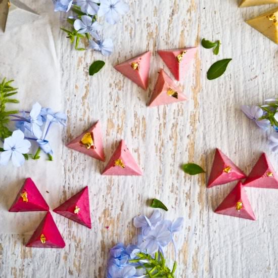 Ombre Chocolates With Gold Leaf