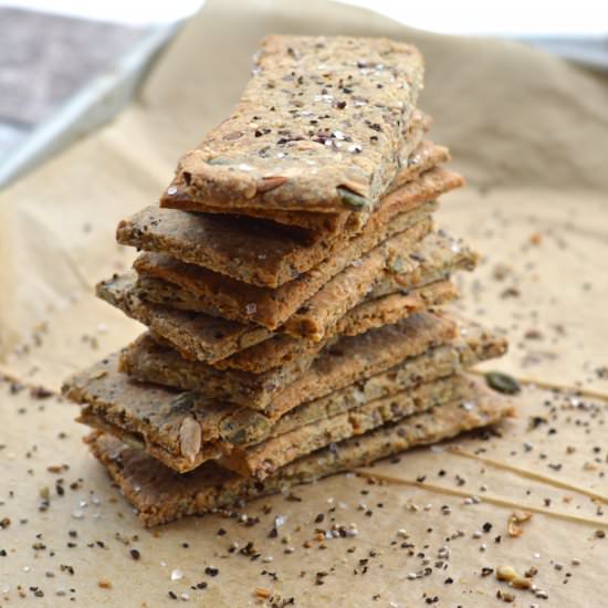 Salt and Pepper Multi-Seed Crackers
