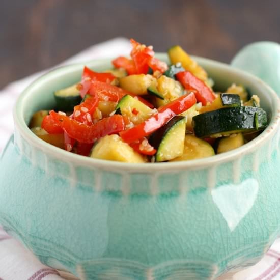 Sesame Teriyaki Glazed Zucchini