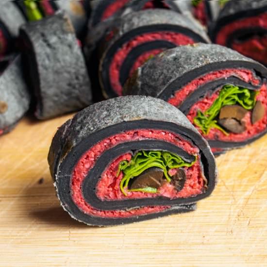Uzumaki hummus bites