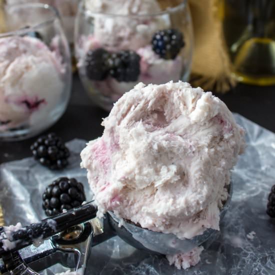 Moscato & Blackberry Ice Cream