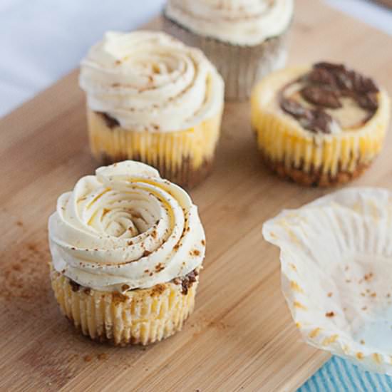Cinnamon Swirl Mini Cheesecakes