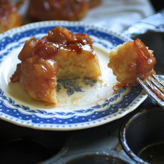 Individual Rhubarb Upside Down Cake