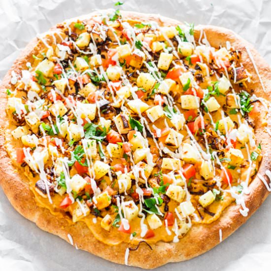 Red Lentil Hummus Pizza