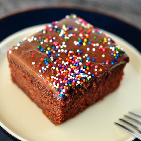 Chocolate Cake with Chocolate Icing