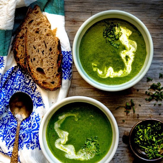 Nettle, Ramp, and Leek Soup