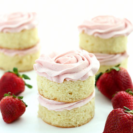 Mini Vanilla Layer Cakes
