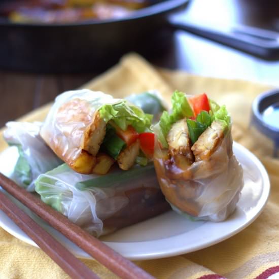 Tempeh Pineapple Summer Rolls