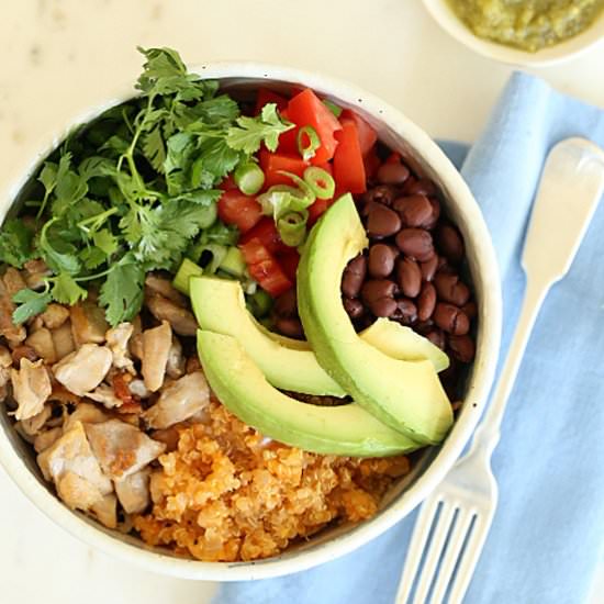 Taco Bowl with Spanish Quinoa