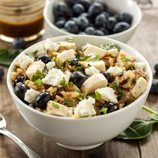 Blueberry Basil Rice Salad