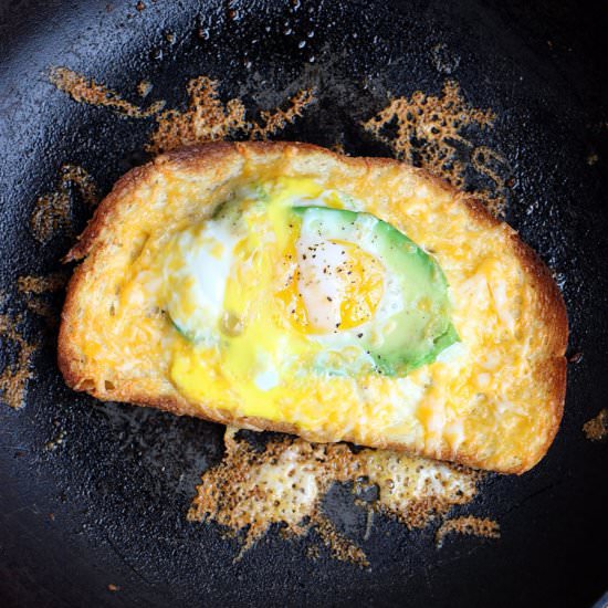 Avocado and Egg in a Hole