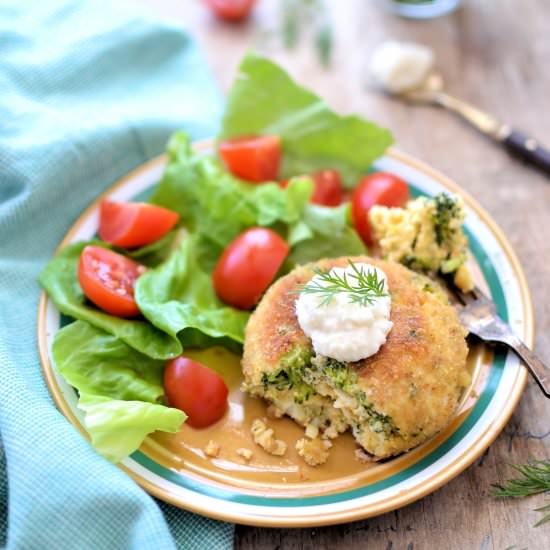 Egg Chops with Broccoli
