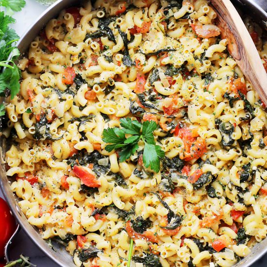 Spinach & Feta Macaroni and Cheese