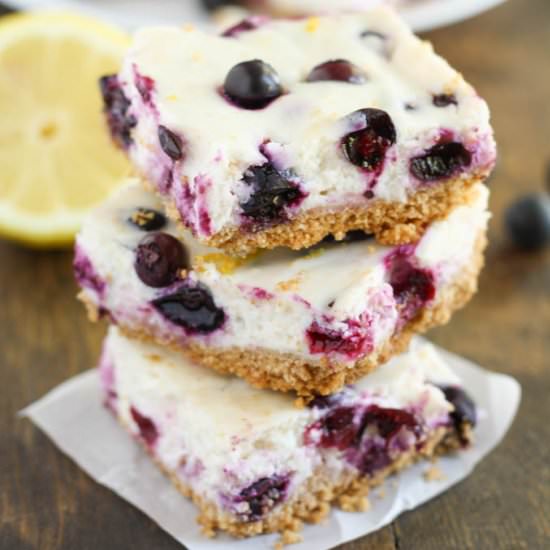 Skinny Lemon Blueberry Cheesecake
