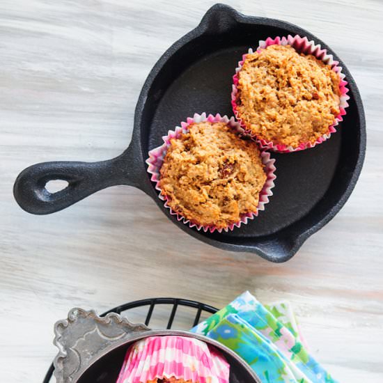 Peanut Butter-Banana Vegan Muffins