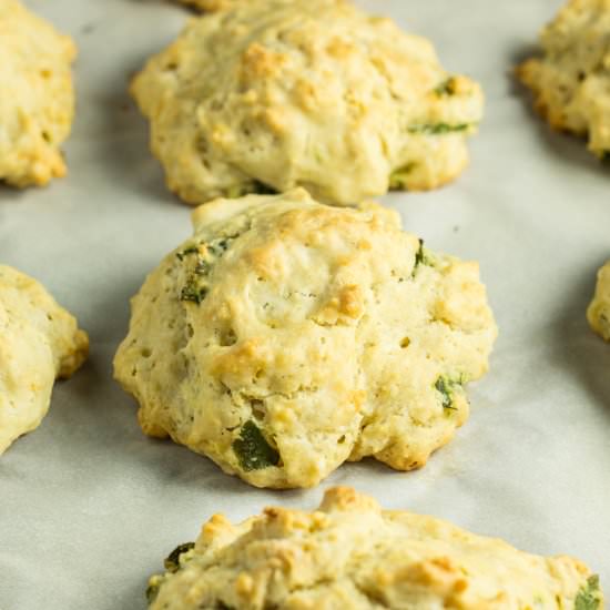 Lemon Basil Drop Biscuits