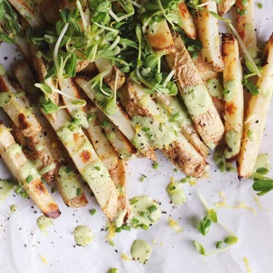 Green Goddess Loaded Spring Fries