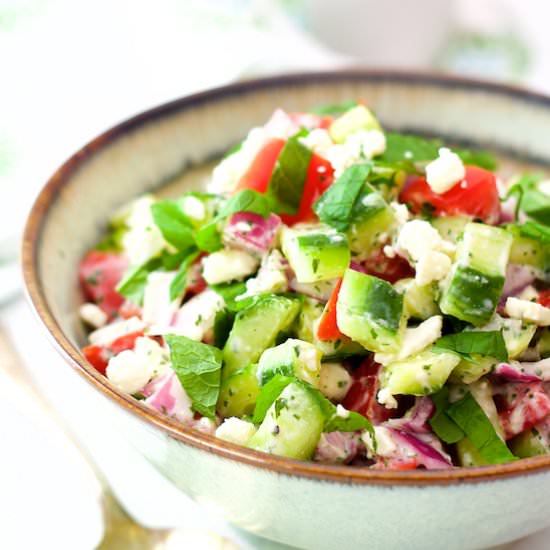 Cucumber, Tomato & Red Onion Salad