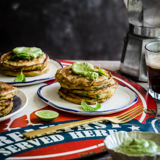 Pea and Carrot Pancakes