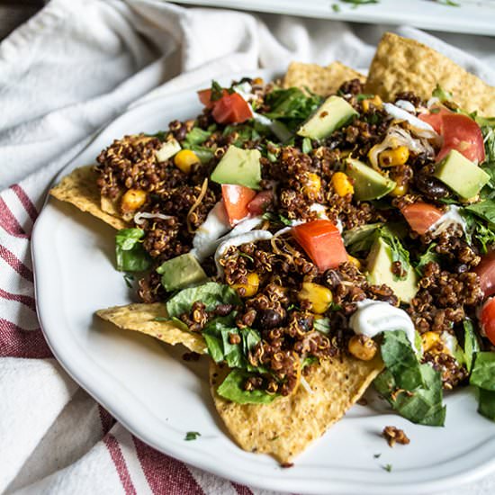 Quinoa and Black Bean Nachos